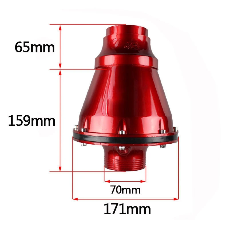 Воздушный фильтр с грибовидной головкой сильфоновым воздухозаборником для