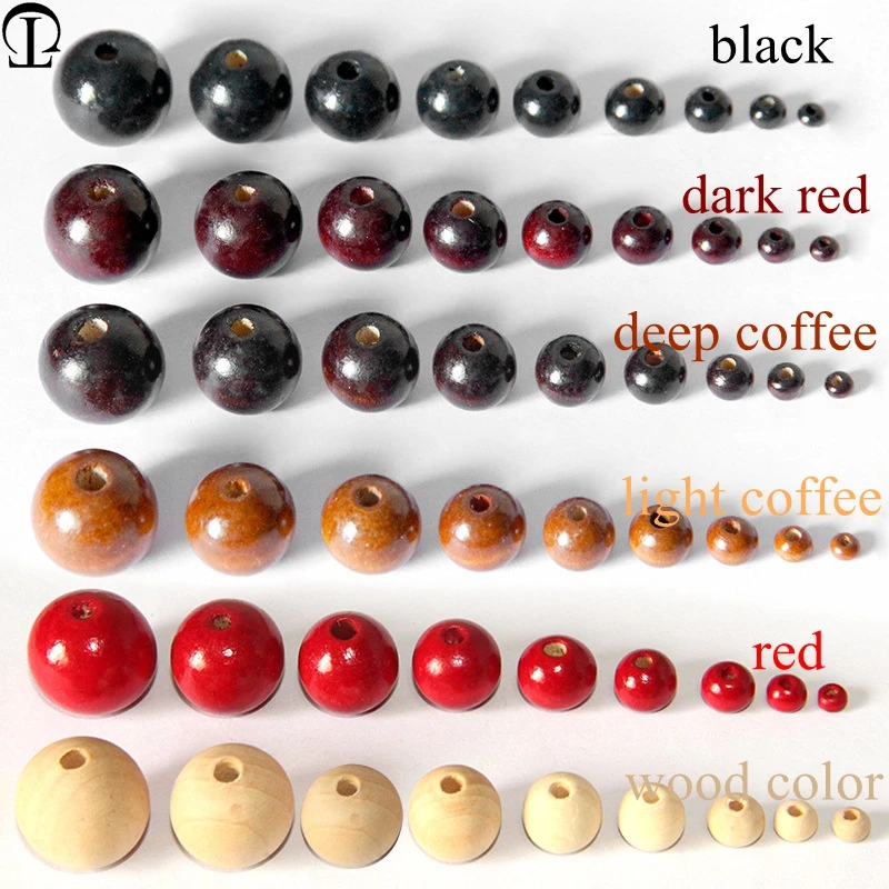 

hemu wooden beads 4mm~20mm round wood pearl 6 colors diy pearls for clothes car sofa cushion craft curtain home party decoration