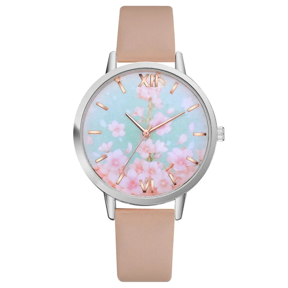 Модный женский кварцевый ремешок для часов разноцветный кожаный наручные часы