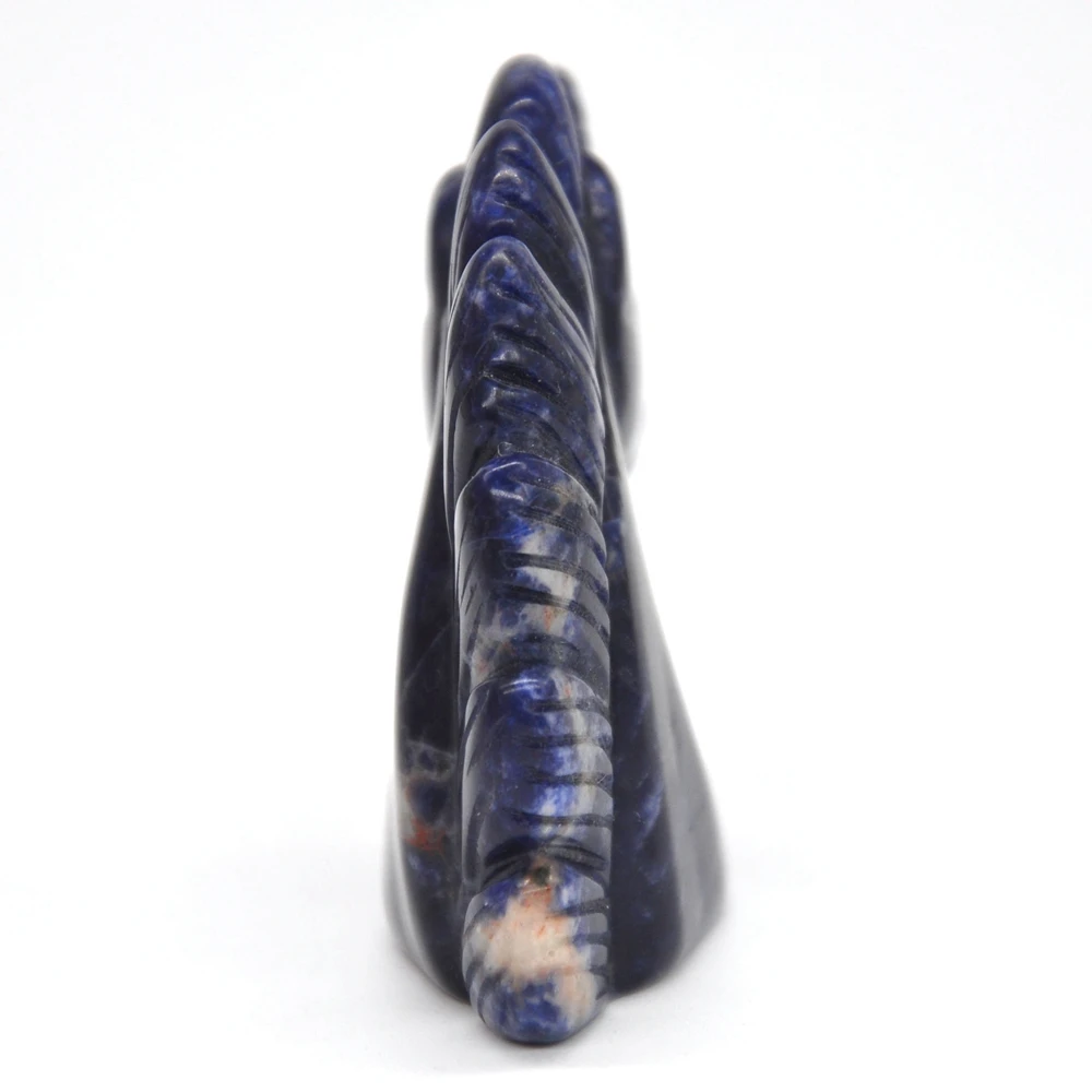 Статуя единорога 2 дюйма резной натуральный синий кальдалитовый камень