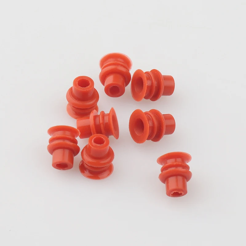 

200/500/1000 Pcs 2.2mm Car Connector Red Rubber Seal Ring Seal Coil Wire Harness Rubber Plug For Waterproof Connector Plug
