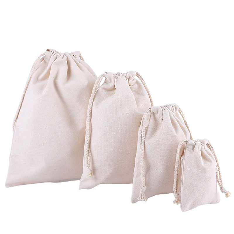 

L Capacity Organic Cotton Drawstring Storage Bags Wedding Candy Gift Packaging New and High quality gift bag