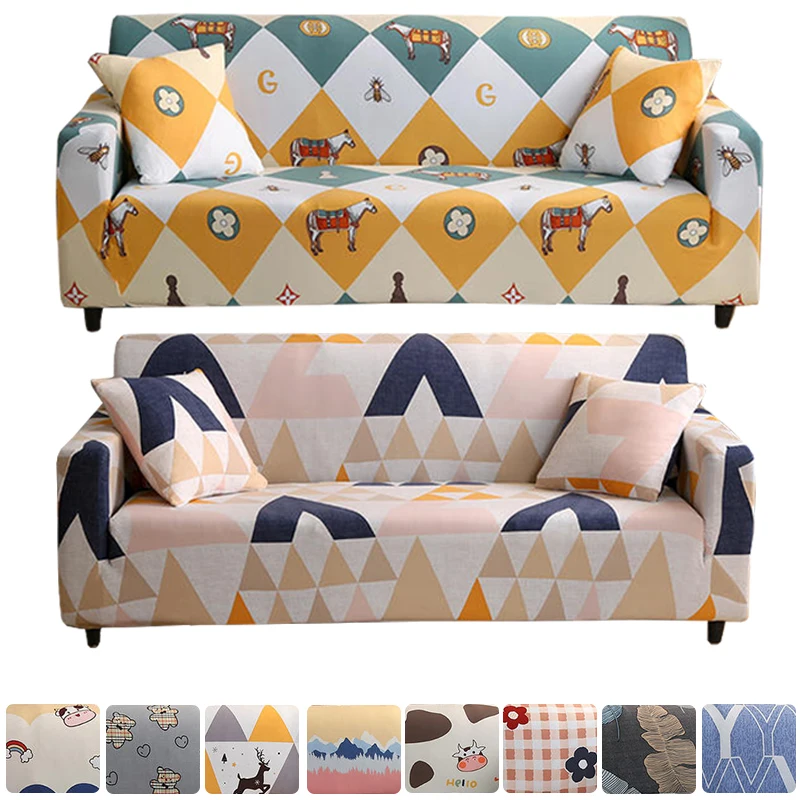 

чехол на диван покрывало на диван диван чехол для дивана 1/2/3,5-местное тянущееся покрывало для дивана с принтом и защитой от пыли для совреме...