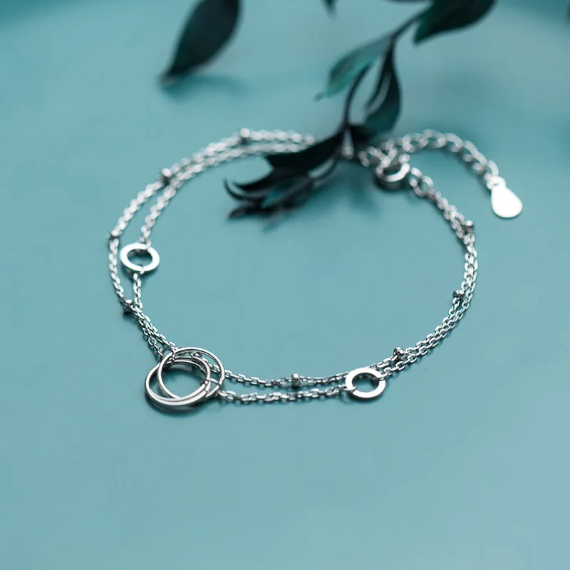 Чарм браслет крупного рогатого скота с круглым носком 100% 925 Твердые Настоящее