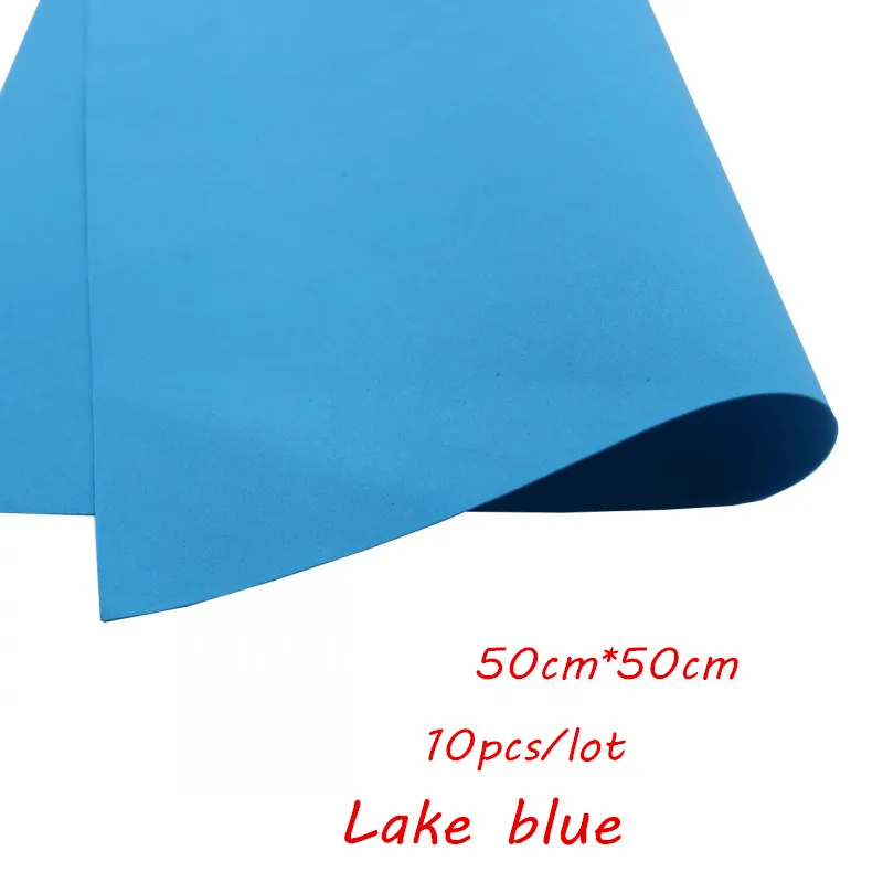 Lake blue 10 шт 50*50 см 0,8-1 мм Ручная работа Скрапбукинг Ремесло Скрапбукинг оберточная EVA губка пена бумага для цветочного фона DIY вечерние украшения - Цвет: Lake blue