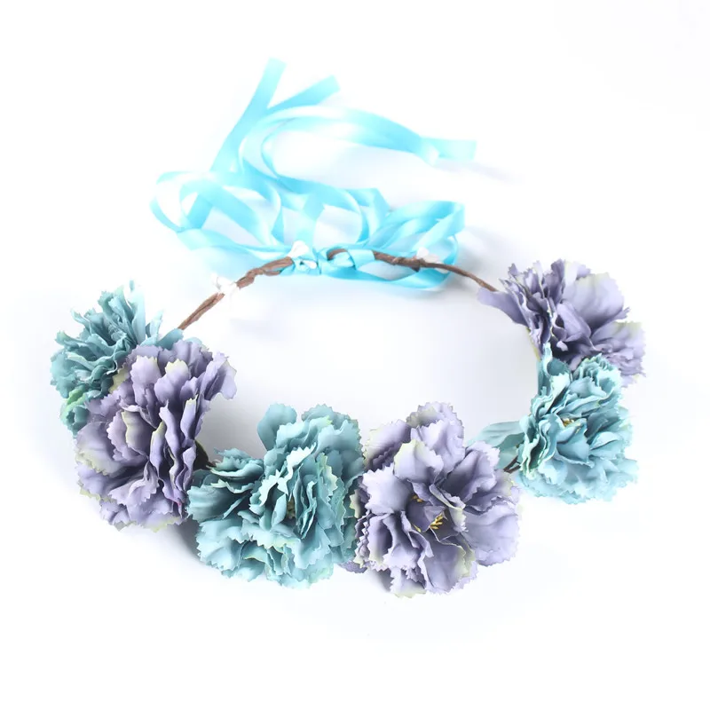 Новый богемный стиль большие ткани искусственные пионы лента украшение для