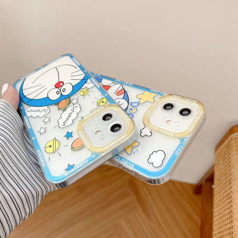 Bandai милый мультяшный прозрачный чехол Doraemon для телефона iPhone 12 Pro Max /11 /7 8 Plus / Xr /Xs