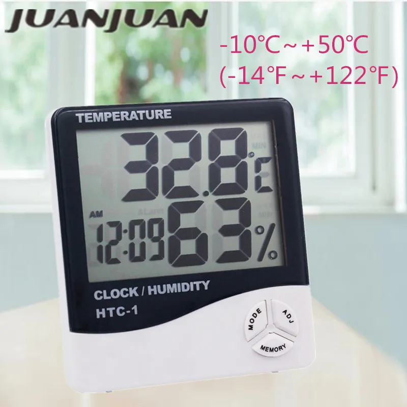 Цифровой термометр гигрометр электронный ЖК дисплей измеритель температуры и