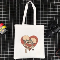 polyester harajuku shopper bag japan series effortless canvas tote bag ladies shopping bag handbags foldable ecobag