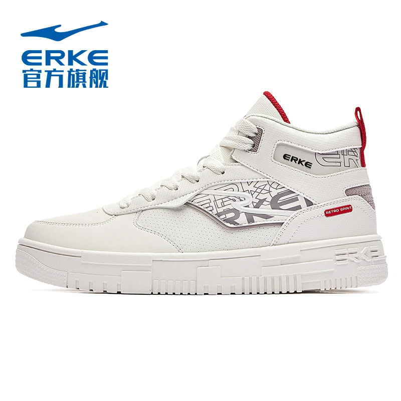 

Battery panda hongxingerke high top board shoes 2021 autumn and winter new thick bottom tide casual shoes sports shoes
