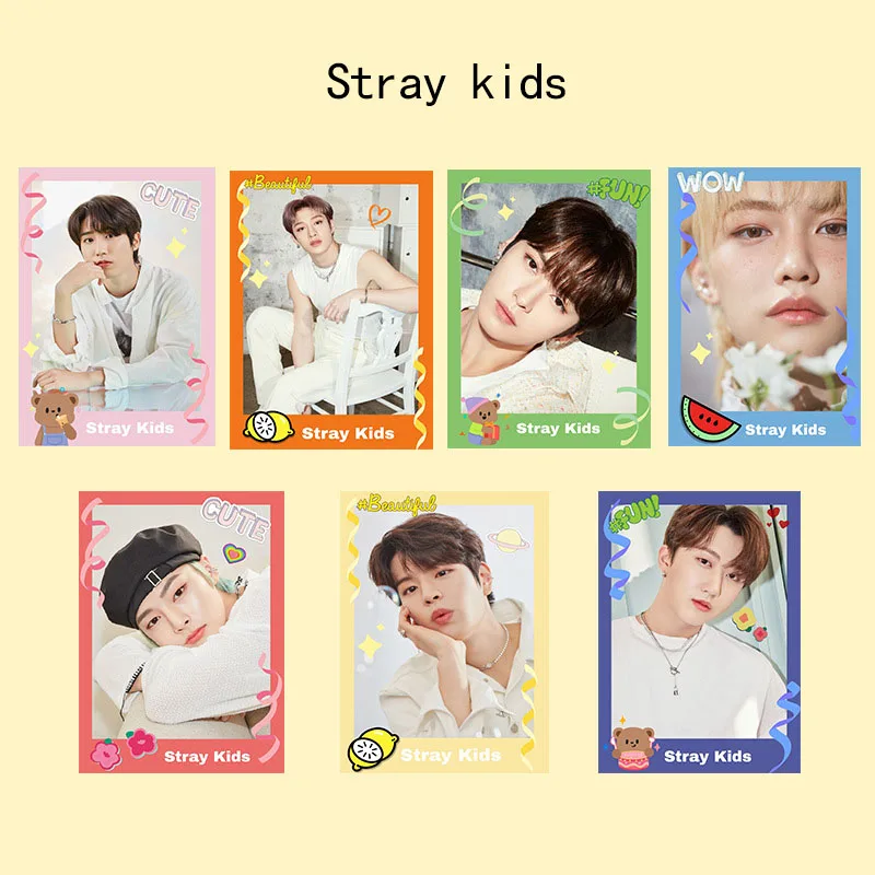 

6-7Pcs/ Set Kpop Bangtan Boys Card NCT Straykids Color Polaroid Card Around Fans Collection Accessories