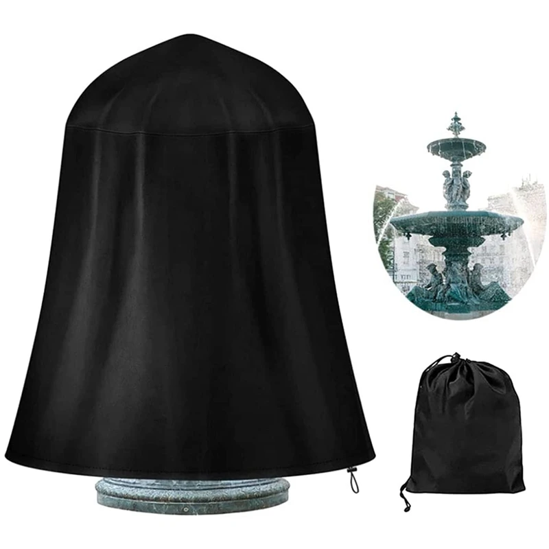 

Garden Fountain Cover 36 x 42 Inch-420D Oxford Waterproof Dustproof Cover with Adjustable for Patio Statue Garden Fount