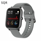 Смарт-часы SQR P8 SE, унисекс, 2020, с пульсометром, степень водонепроницаемости IP67, 7 спортивных режимов, для iOS и Android