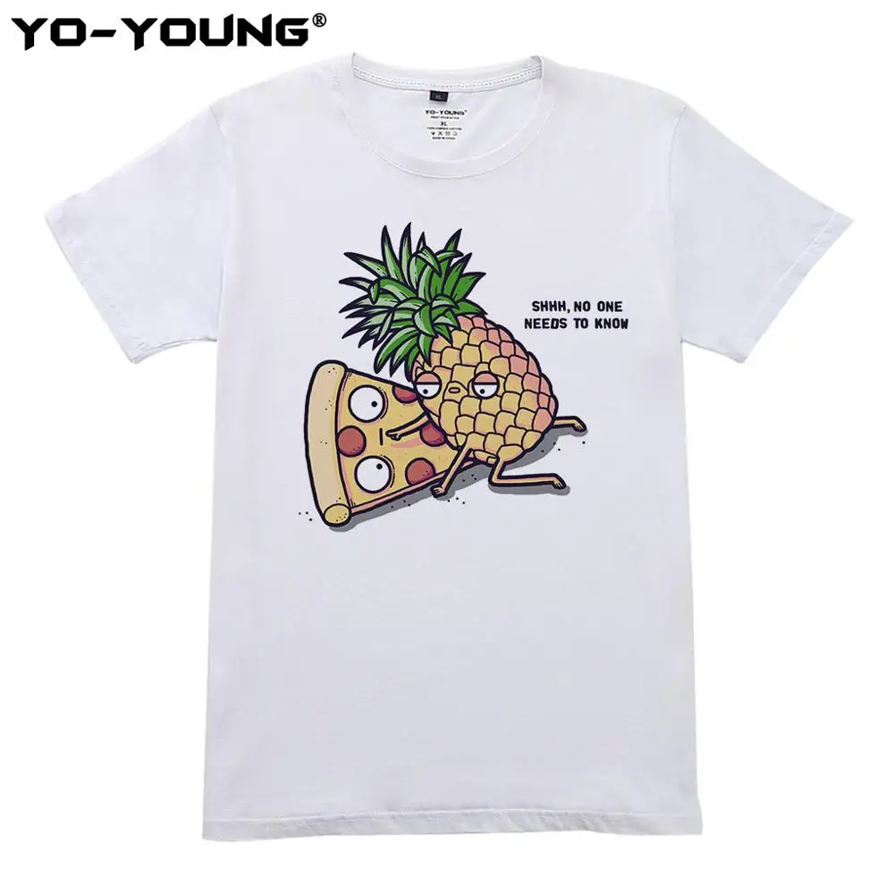Забавные футболки из 100% хлопка не нужно знать ананас с изображением пиццы
