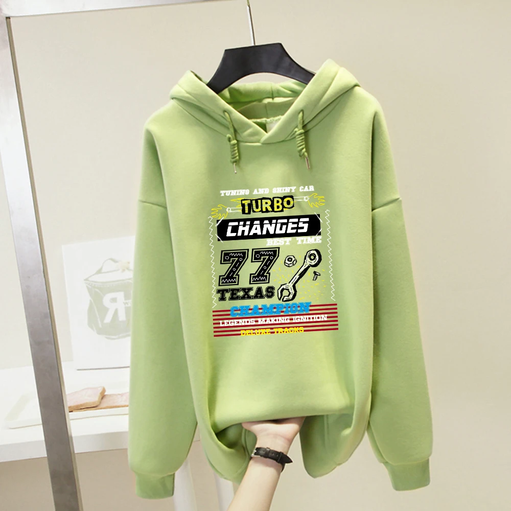 Толстовки с капюшоном буквенным принтом Теплая уличная одежда Пуловер на