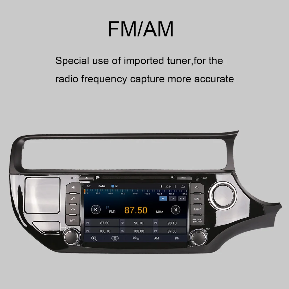 Автомобильный мультимедийный DVD-плеер для Kia Rio 2015-2016 Правосторонняя навигация GPS