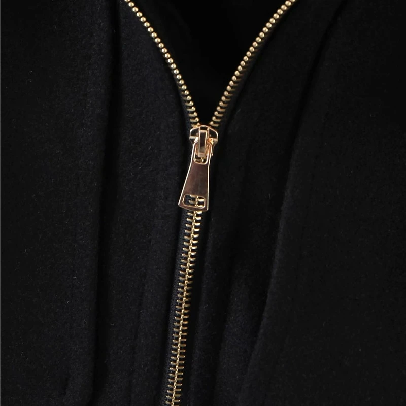 

YOSICIL Casual Hooded Black Coat Women Long Sleeve Fashion Pocket Coat Female Zipper Solid Jacket Autumn Spring Kobieta Kurtka