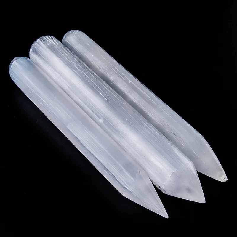 

Natural Stone Mineral Gypsum Stick Energy Gypsum Pen Massage Stick Family Decoration Healing Crystal Energy Promotion
