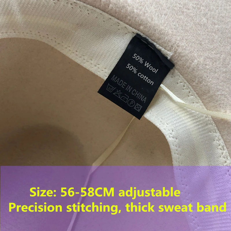 Лидер продаж женская и Мужская шерстяная шляпа федора с кожаной лентой