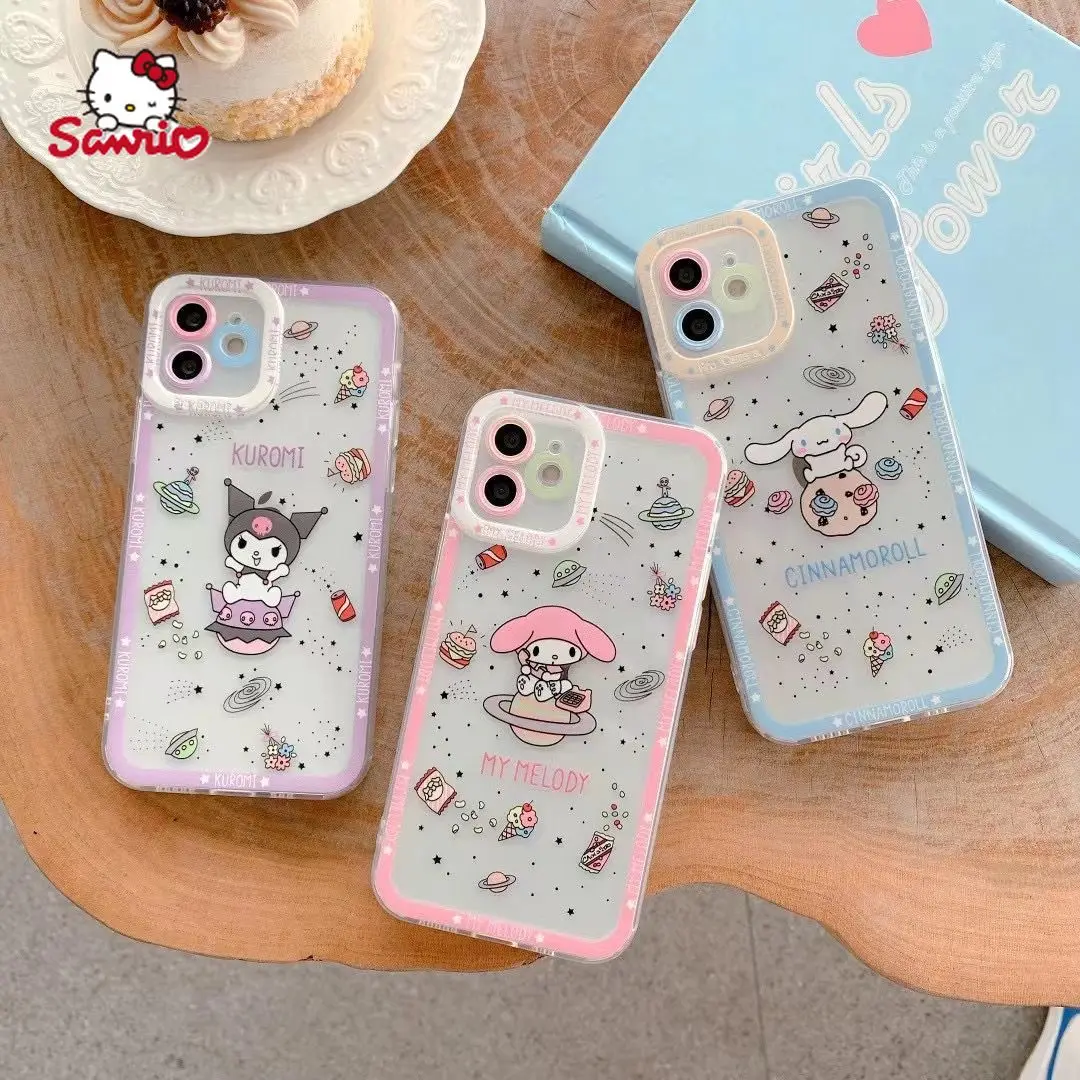 

Hello Kitty Melody Kuromi Cinnamonroll Phone Case for iPhone12 12Pro 12Promax 11 Pro 11Promax Mini X XS MAX XR 7 8 Plus Cover