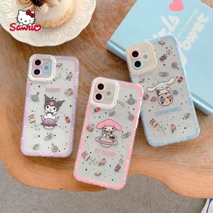 Hello Kitty Melody Kuromi Cinnamonroll Phone Case for iPhone12 12Pro 12Promax 11 Pro 11Promax Mini X XS MAX XR 7 8 Plus Cover