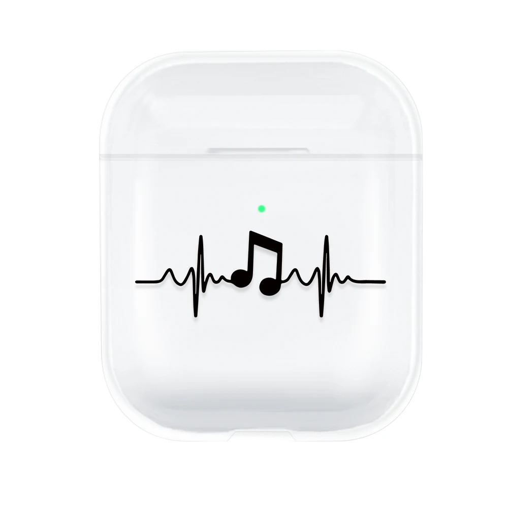 009 Жесткий прозрачный чехол для ПК, чехол для AirPods 1, 2, милые Мультяшные беспроводные наушники, зарядная коробка, чехол, сумка для Apple AirPods - Цвет: 009