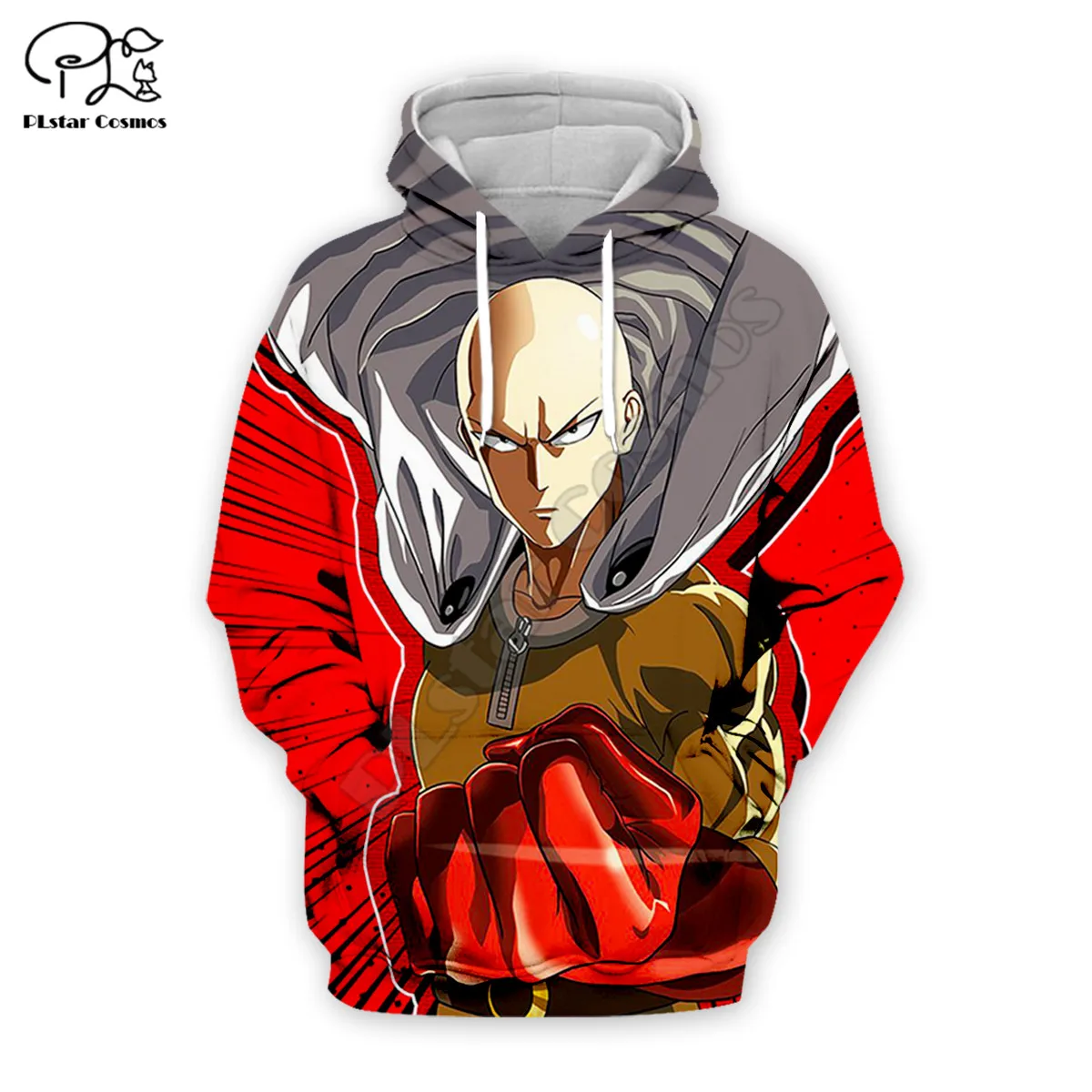 Мужские толстовки с 3D принтом One Punch толстовка капюшоном в стиле Харадзюку
