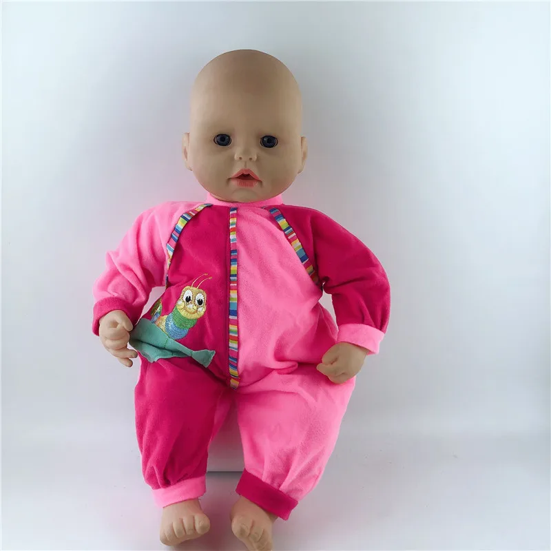 Розовый комбинезон + шапка комплект одежды для куклы подходит 46 см/18 дюймов