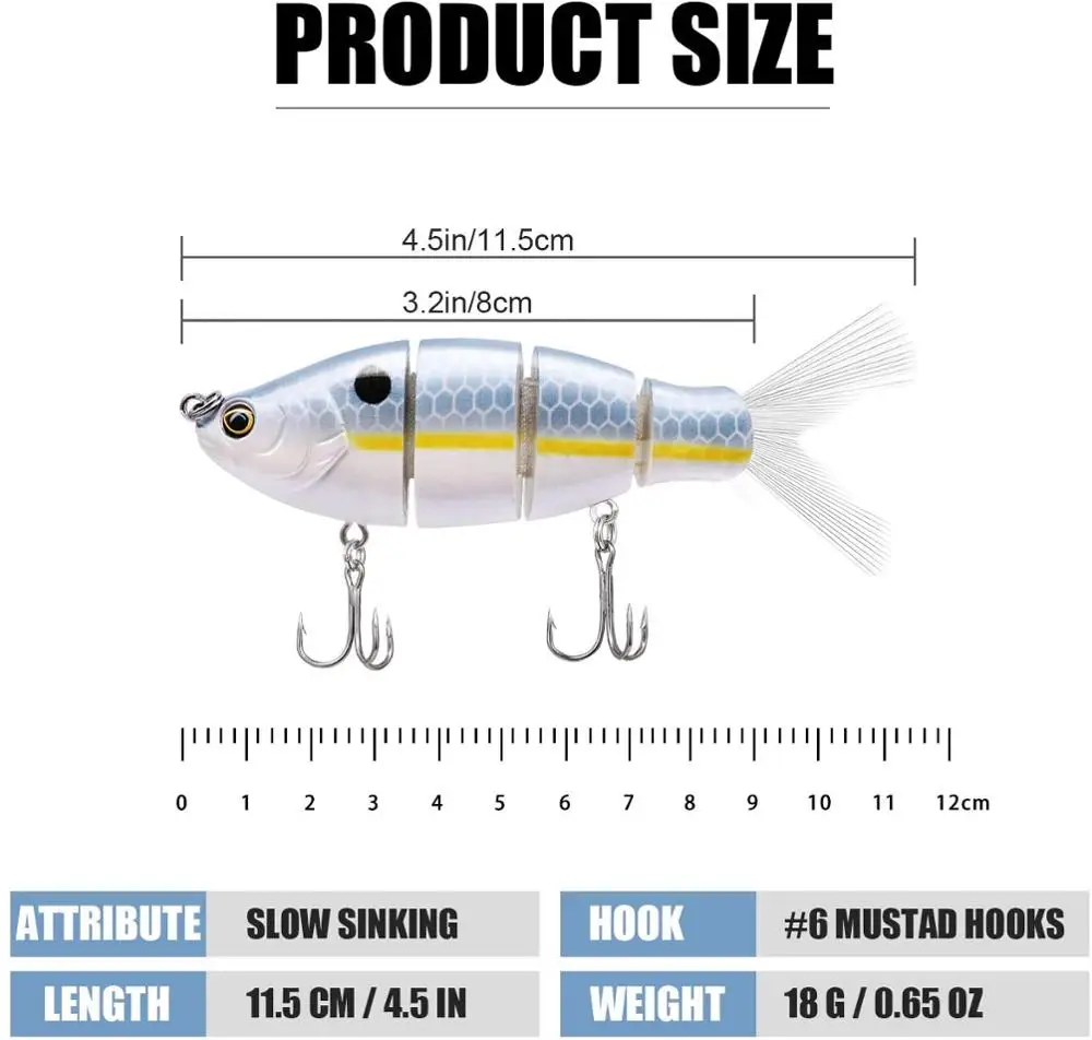 12 см приманки 17g Германии Классический 4 сегментов мягкий ворсистый хвост