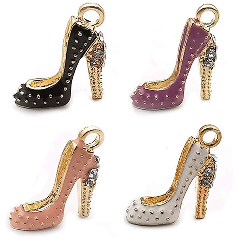 

20Pcs Enamel Sexy Red Lip Charms Pendants & 32Pcs Enamel Women Makeup High Heels Charms Pendant