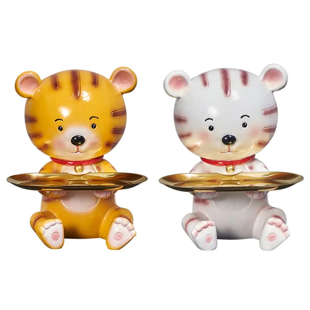

Cute Animal Statue Tray Keys Storage Holder Phone Holder Resin for Table Desk Centerpiece Cabinet Porch Birthday Gifts Vanity