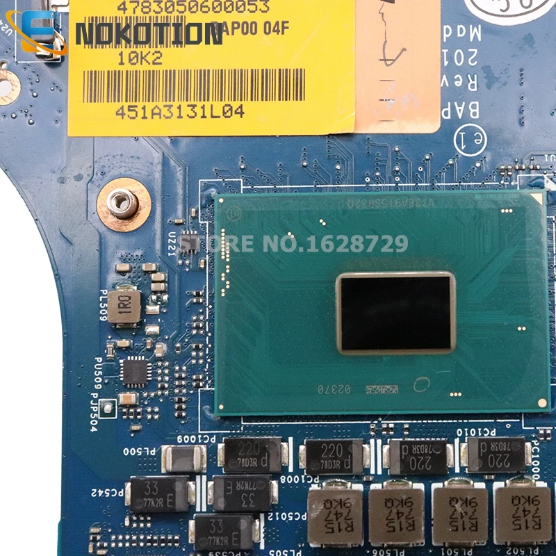 NOKOTION материнская плата для ноутбука Dell Alienware 13 R3 Материнская плата ноутбука 13,3 дюймов I7-7700HQ Процессор GTX1060 CN-0GG6GW 0GG6GW GG6GW BAP00 LA-D581P