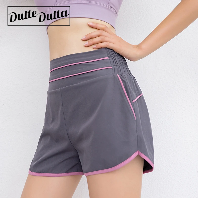 Женские Высокая Талия для занятий йогой Спортивные шорты дам Для женщин