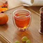 Прозрачные Термостойкие чашки ручной работы для чая и напитков, стеклянная кружка с двойными стенками для здоровых напитков, кофейные чашки, изолированное стекло для выстрела