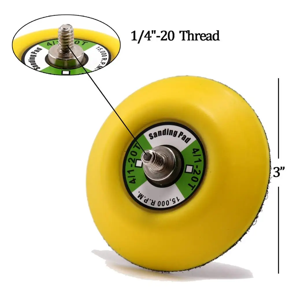 STARY 3-дюймовая шлифовальная Подложка для двух орбитальных насадок 1/4 &quot-20 нитей