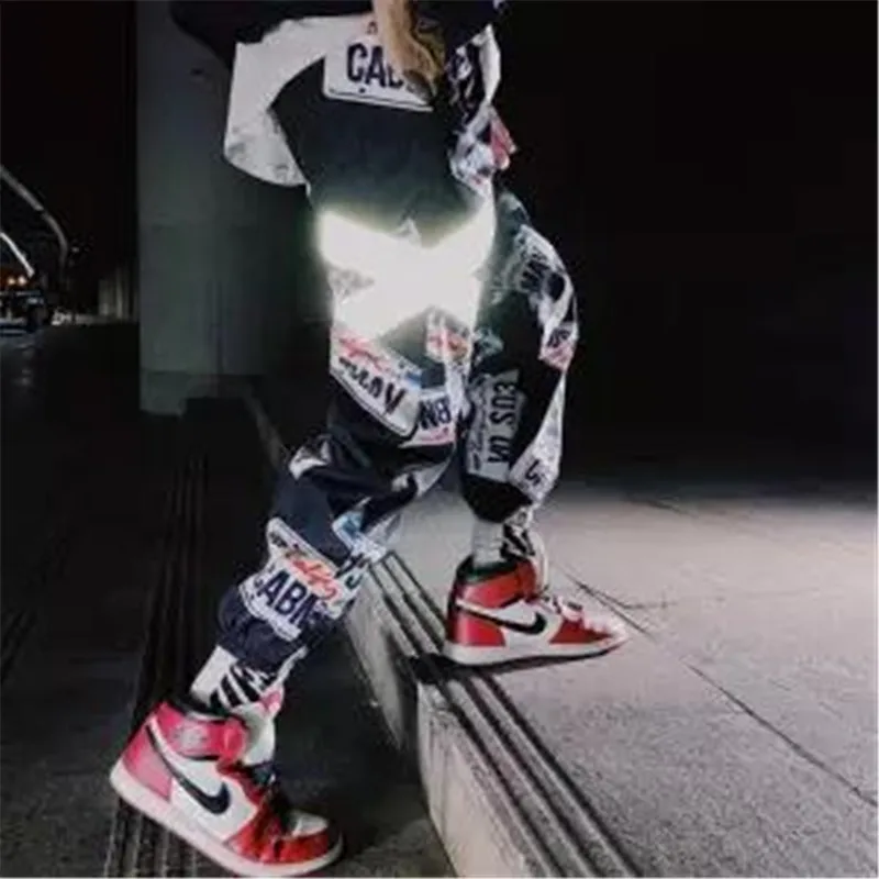 Мужские спортивные штаны с принтом в виде звезд белые тренировочные стиле