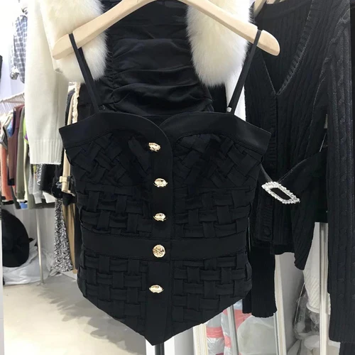 Women's Camisole 2021 Summer New Slim Fit Tube Top Sexy Ladies Sling Top Tanks Blusas Mujer White Black Ladies