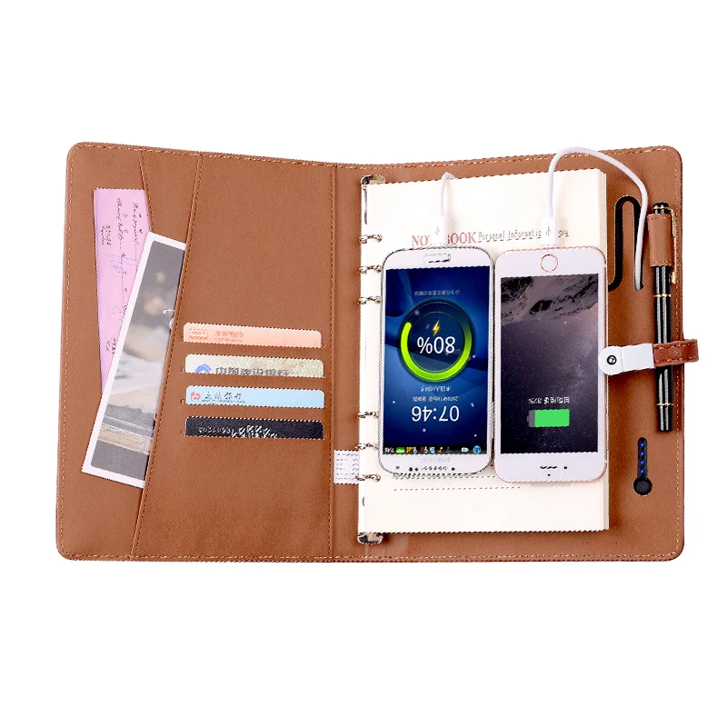 

Business Gift Journal Reusable Planner Diary Notebook With Powerbank