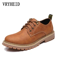 vryheid 2022 men casual shoes men martins leather shoes work safety shoes winter waterproof ankle botas brogue plus size 37 47