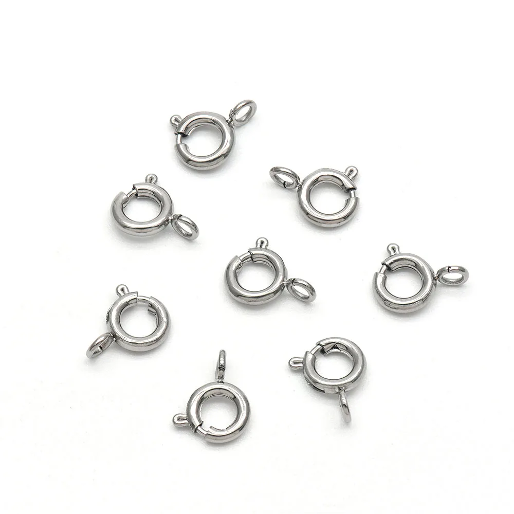 

Пружинное кольцо, 6 мм, из нержавеющей стали, круглые застежки, 20 шт.
