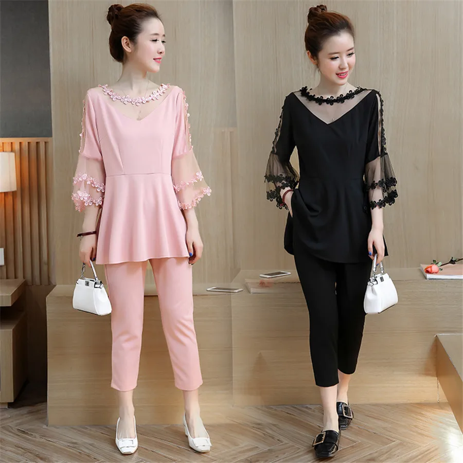 Весенне летний спортивный костюм большого размера для женщин весенний комплект