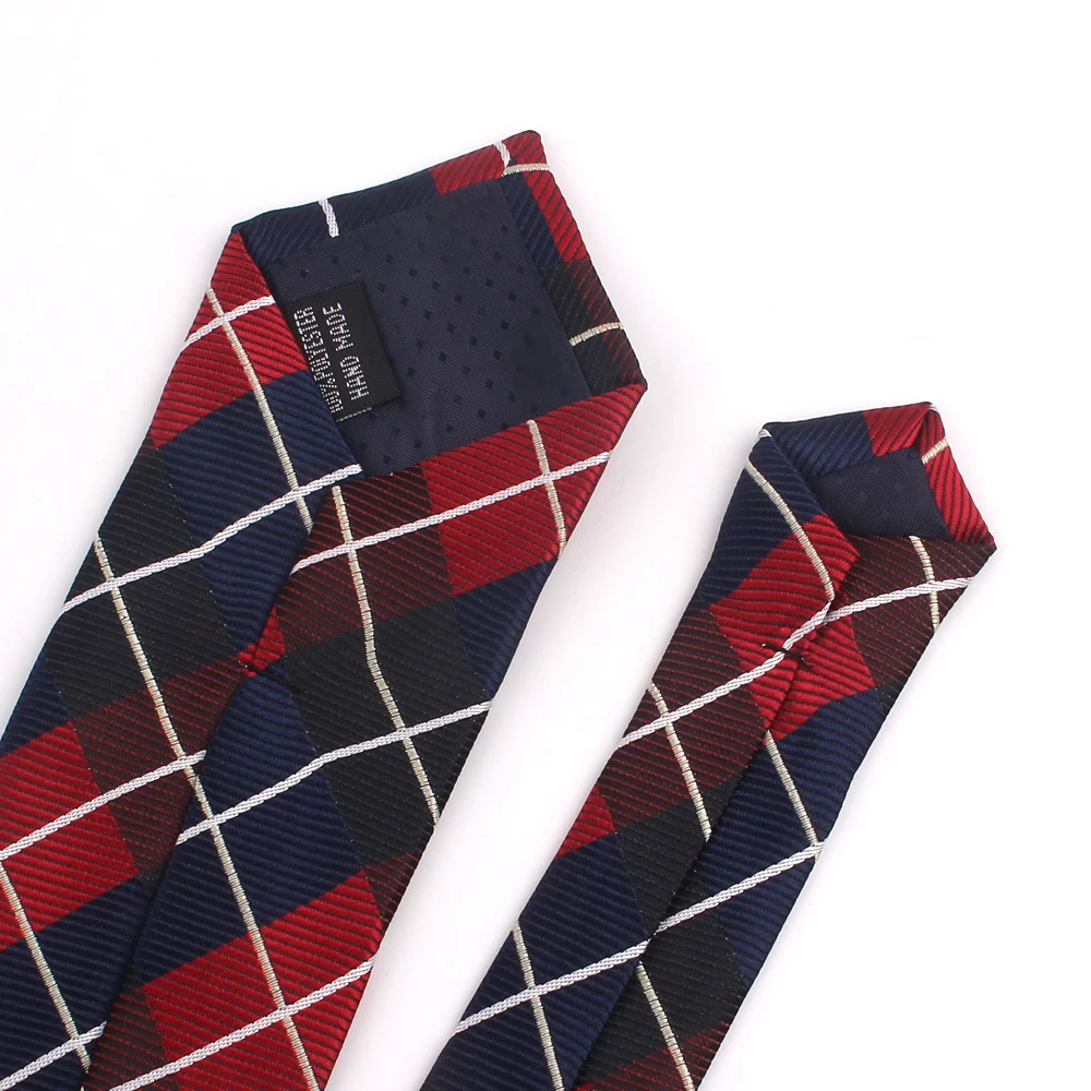 Клетчатые галстуки для мужчин и женщин Классический узкий галстук свадьбы