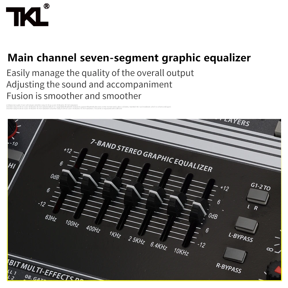 TKL 16 каналов звук DJ микшер Bluetooth USB Запись воспроизведения mp3 48 В фантомное питание