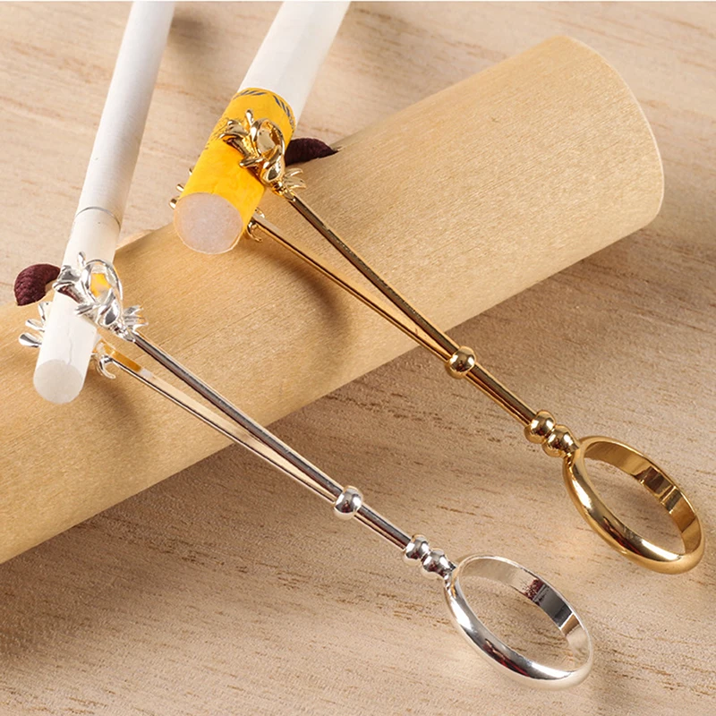 Винтажный держатель для сигарет кольцевая стойка розовый металлический зажим