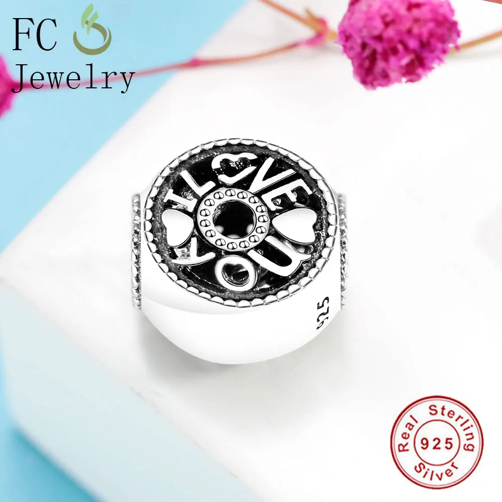 FC Jewelry Fits European BrandCharms Bracelets 925 Sterling Silver Made With Love Heart Slide Perles Kralen Beads Berloque | Украшения и