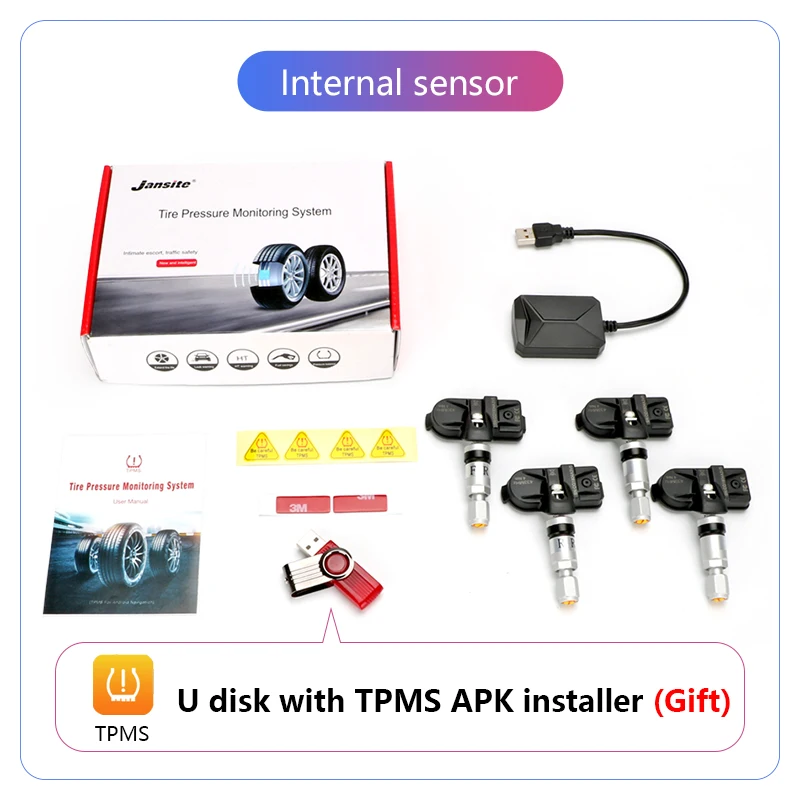 Vtopek USB TPMS монитор давления в шинах Android навигация Беспроводная передача бар/Psi