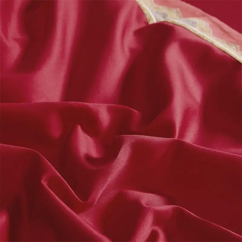 Цифровое шелковое постельное белье комплект из длинного штапельного хлопка