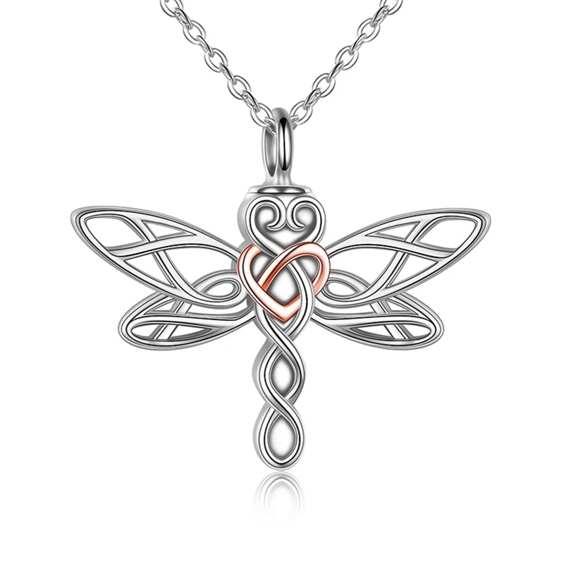 Dragonfly Urn ожерелье для праха Подарки женщин узел ирландские ювелирные изделия