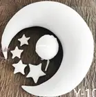 6 шт.компл., подушка Moon, реквизит для фотосъемки новорожденных, детская подушка с изображением позирующей звезды, набор шапок, позиционер для детской фотосъемки в студии, фото для детей