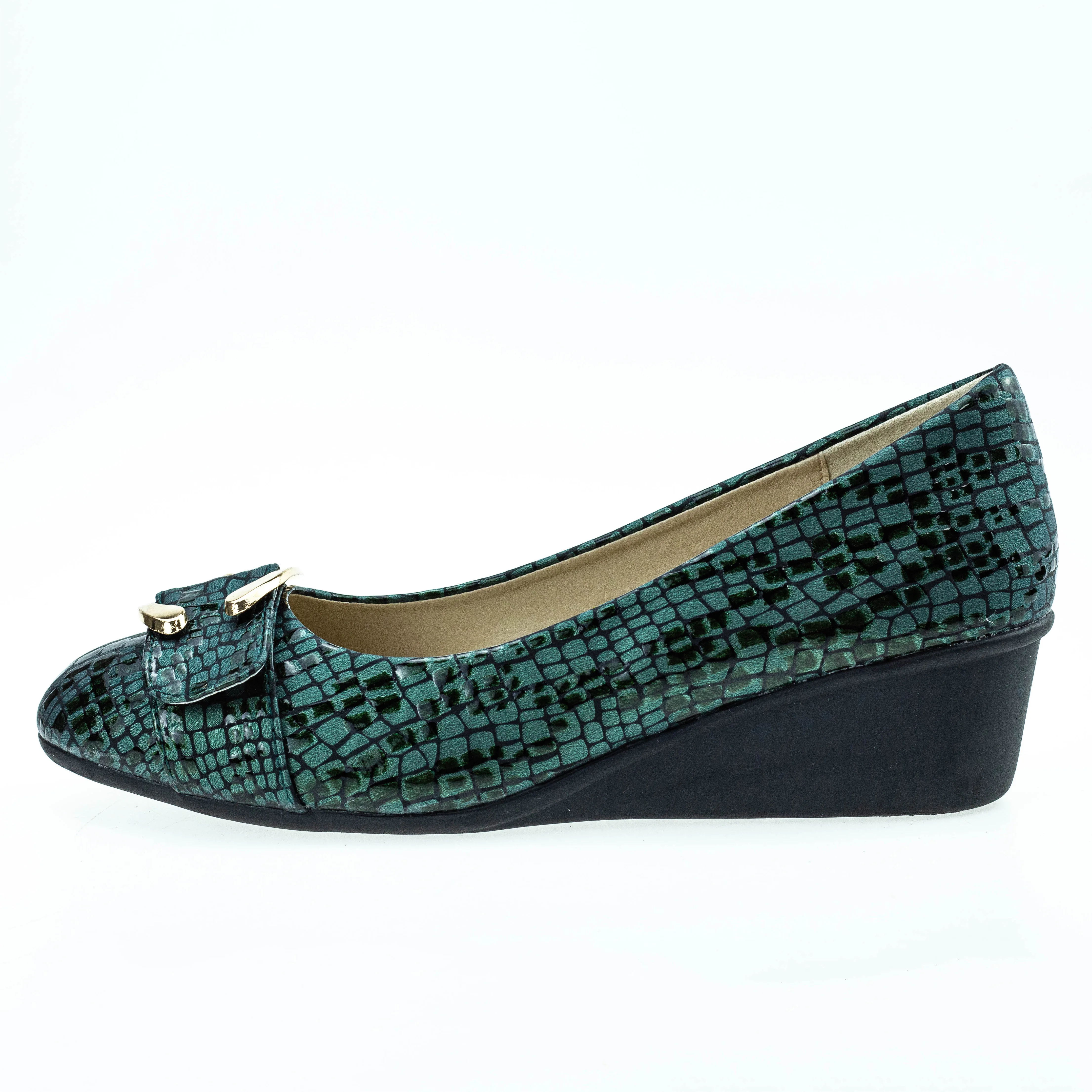 9087-1 Red Brown Black Green Blue Women Wedge Heel Shoes Ladies Ballet Shoes Female Footwear Plus Size 41 42 43 Women Wedge Shoe